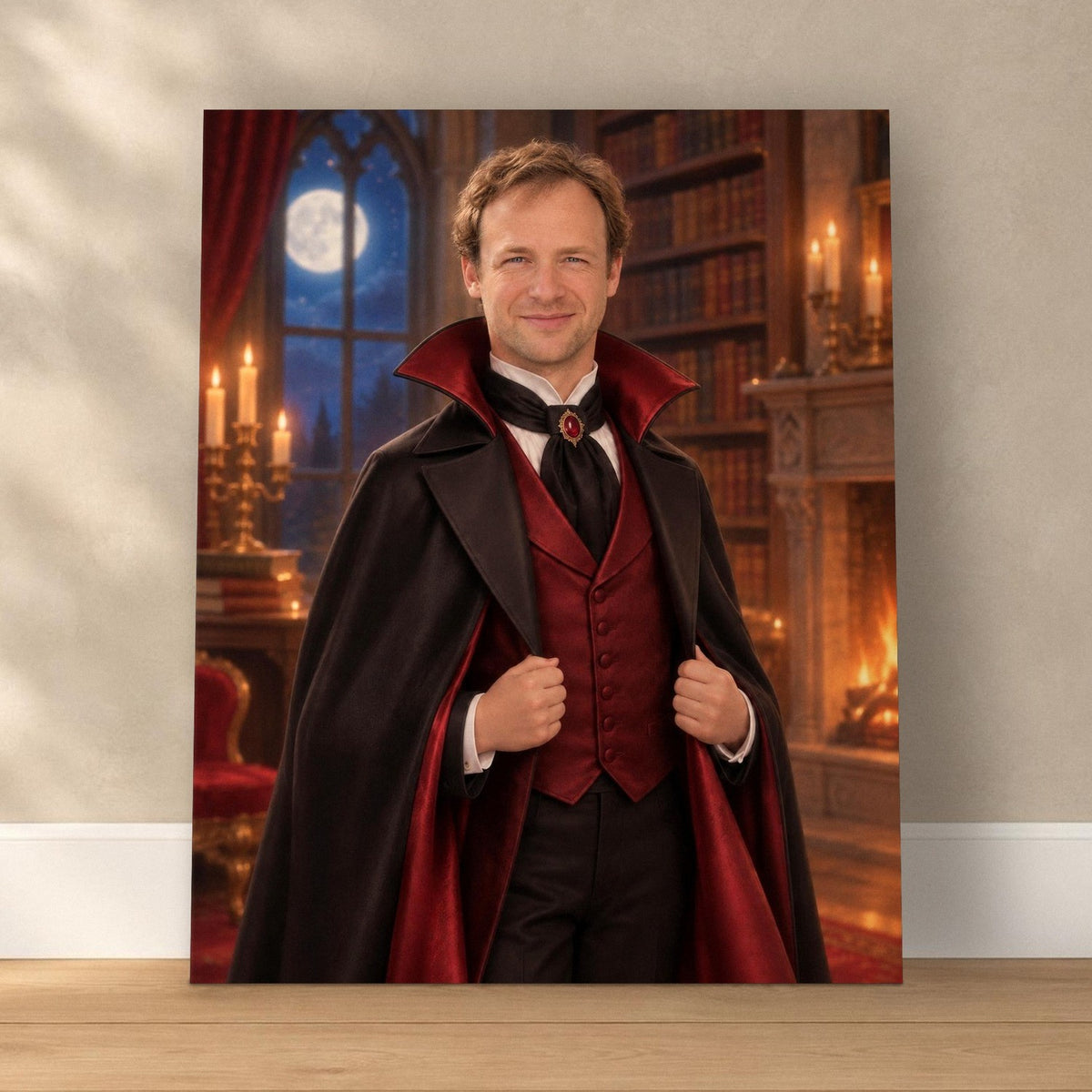 The Count Custom Halloween Portrait – custom canvas portrait, image 1
