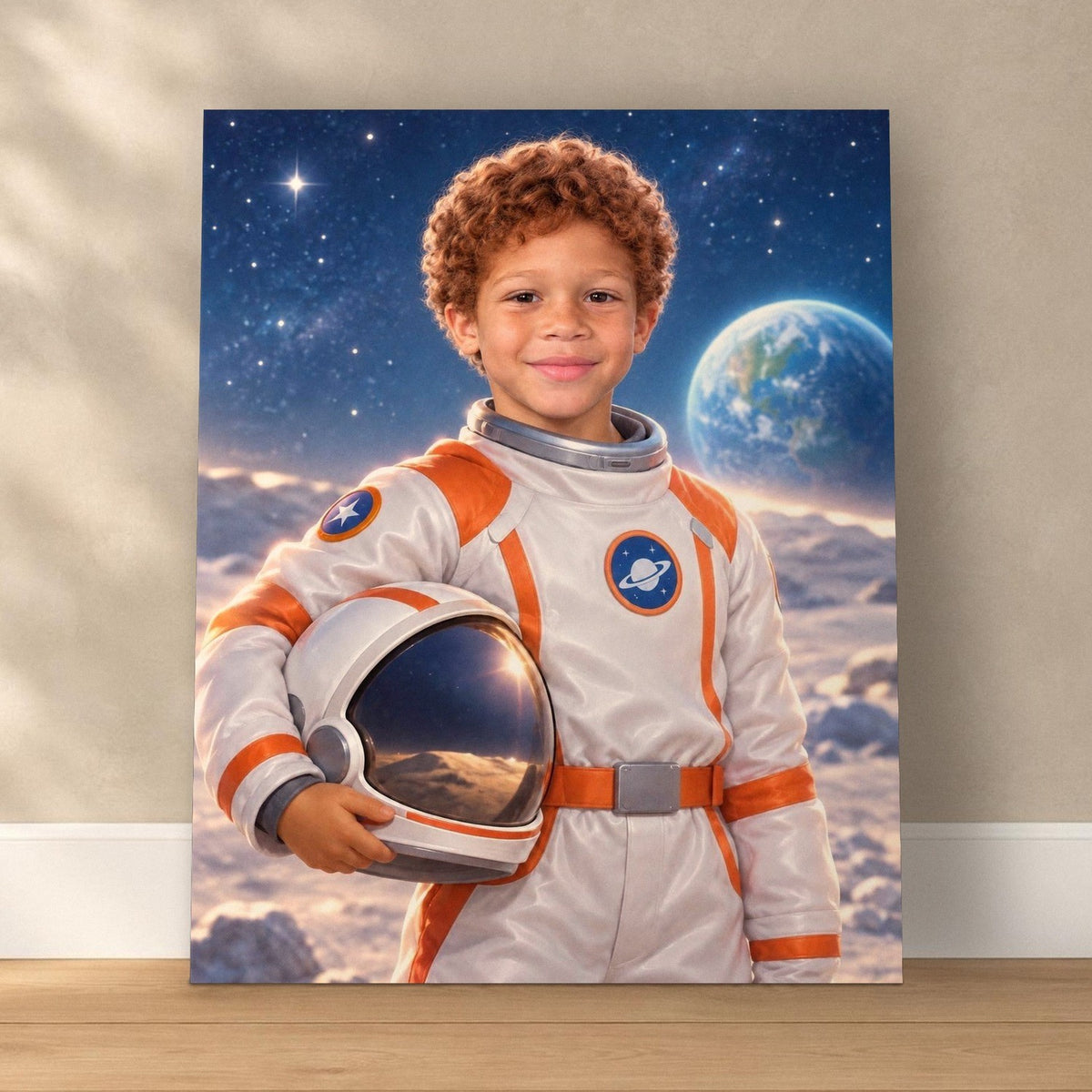 Little Astronaut Custom Portrait – custom canvas portrait, image 1