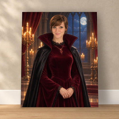 The Vampire Countess Custom Halloween Portrait – custom canvas portrait, image 1