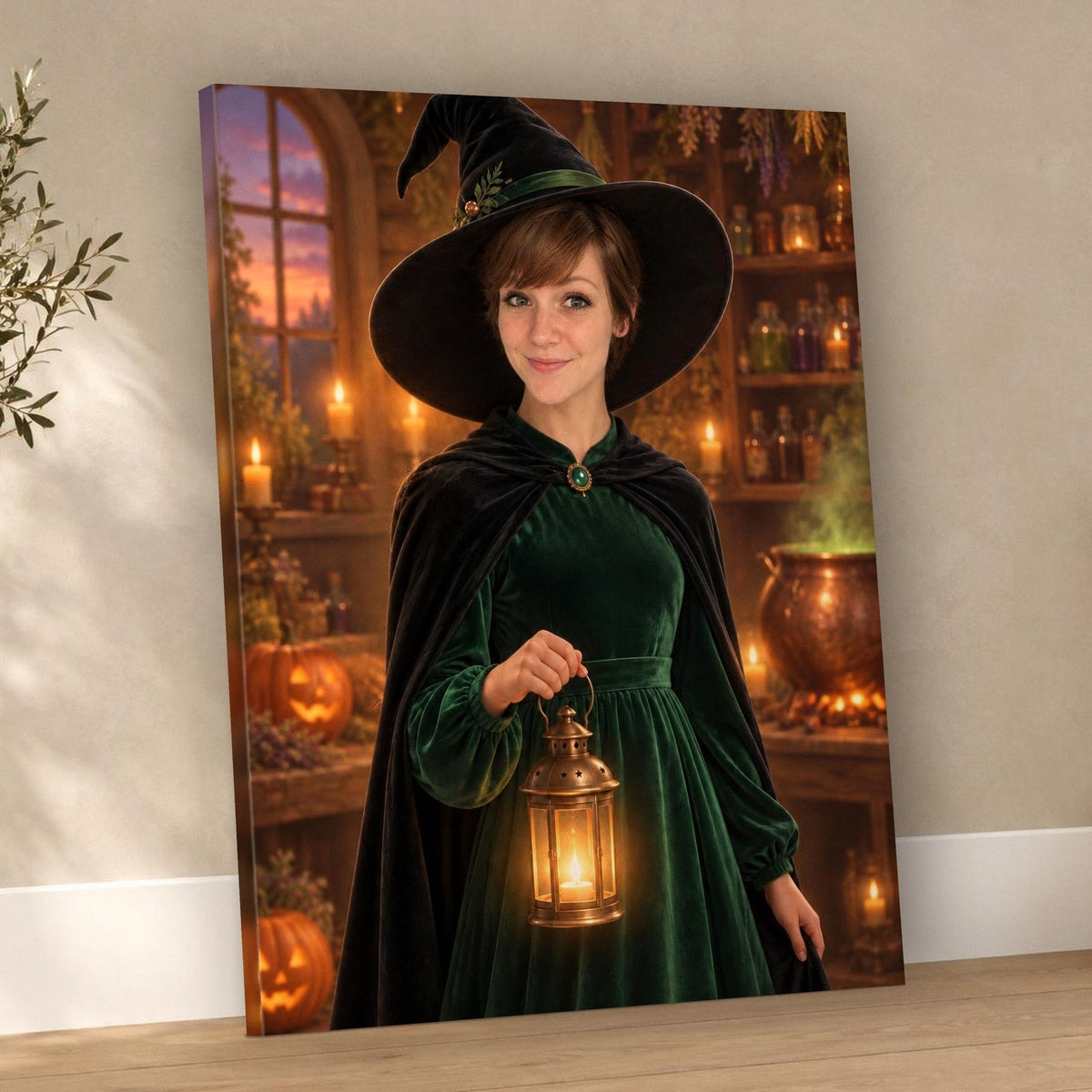 Enchanting Witch Custom Halloween Portrait – custom canvas portrait, image 3