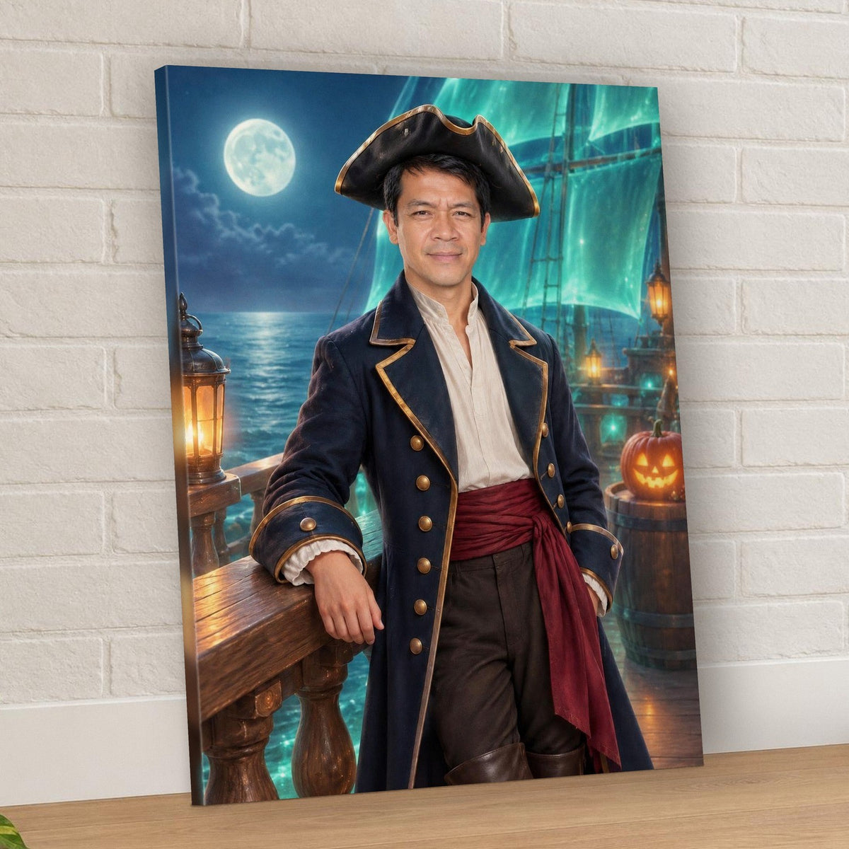 Ghost Ship Captain Custom Halloween Portrait – custom canvas portrait, image 3