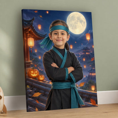 Little Halloween Ninja Custom Portrait – custom canvas portrait, image 3