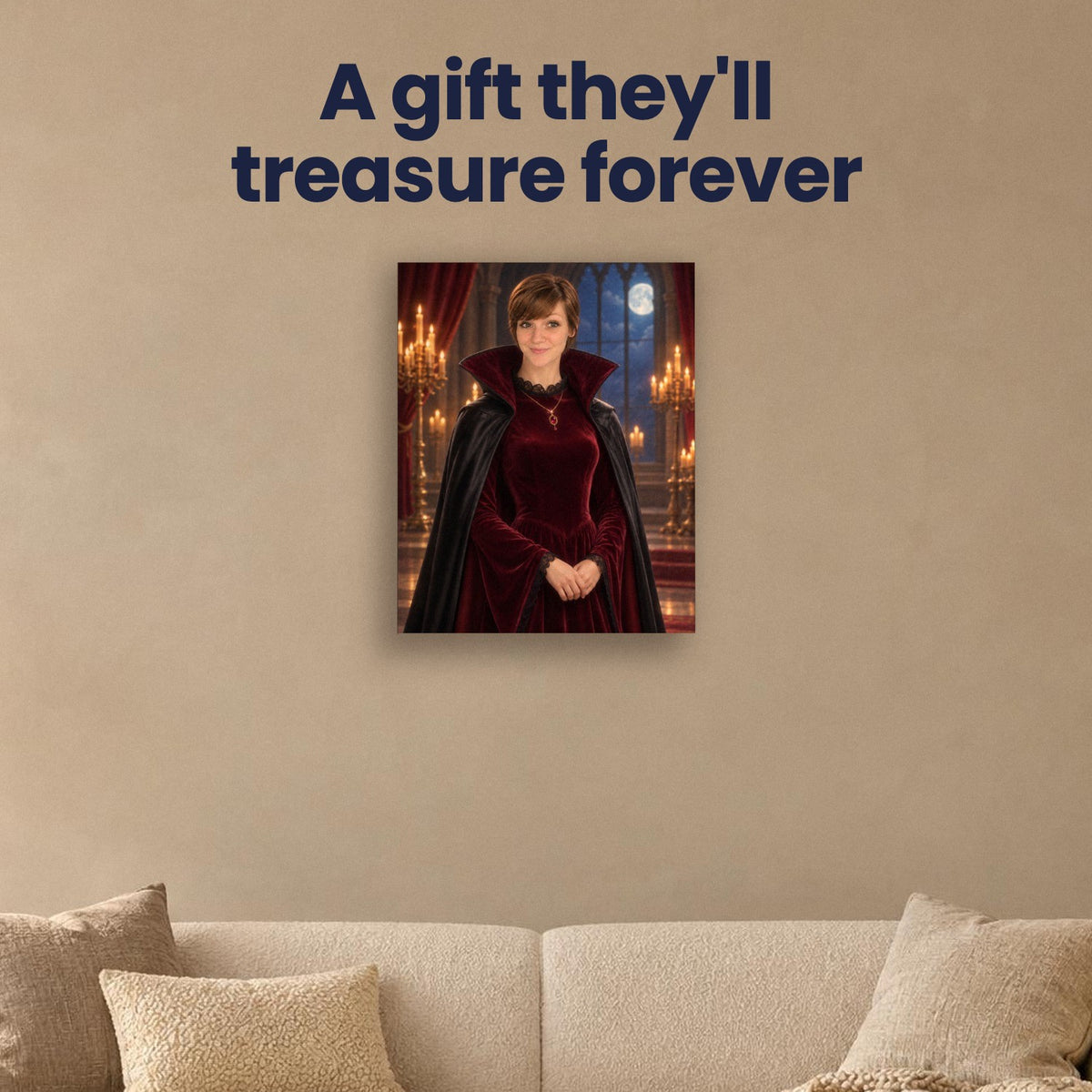 The Vampire Countess Custom Halloween Portrait – custom canvas portrait, image 4