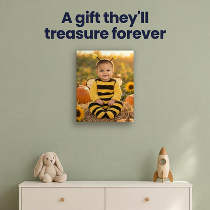 Little Bumblebee Baby Portrait – custom canvas portrait, image 4