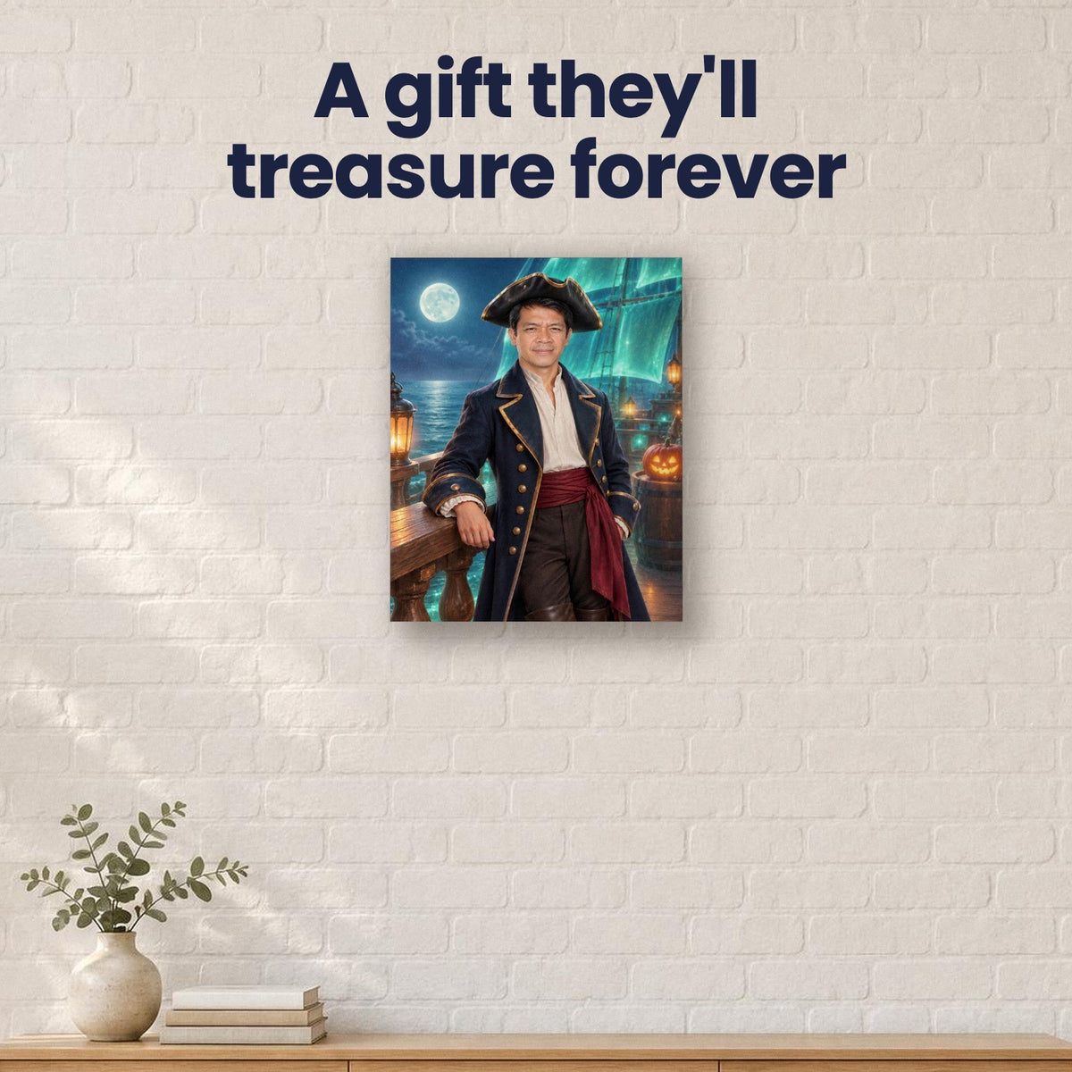 Ghost Ship Captain Custom Halloween Portrait – custom canvas portrait, image 4