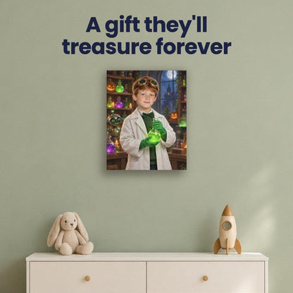 Little Mad Scientist Custom Halloween Portrait – custom canvas portrait, image 4