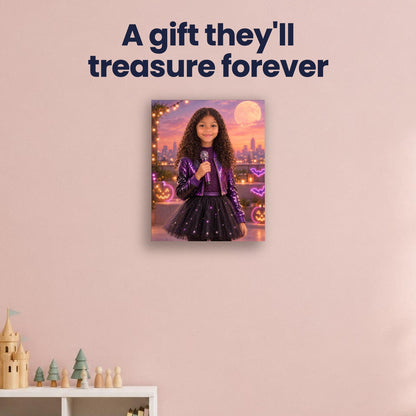 Little Halloween Pop Star Custom Portrait – custom canvas portrait, image 4