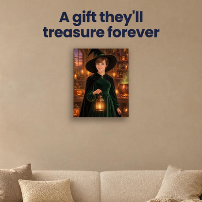 Enchanting Witch Custom Halloween Portrait – custom canvas portrait, image 4