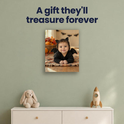 Little Bat Baby Halloween Portrait – custom canvas portrait, image 4