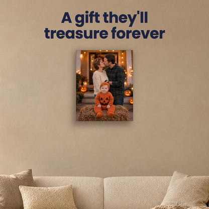 Our First Halloween – Family Portrait with Baby – custom canvas portrait, image 4