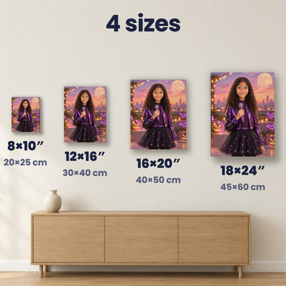 Little Halloween Pop Star Custom Portrait – custom canvas portrait, image 5