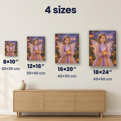 Pumpkin Garden Fairy Custom Halloween Portrait – custom canvas portrait, image 5