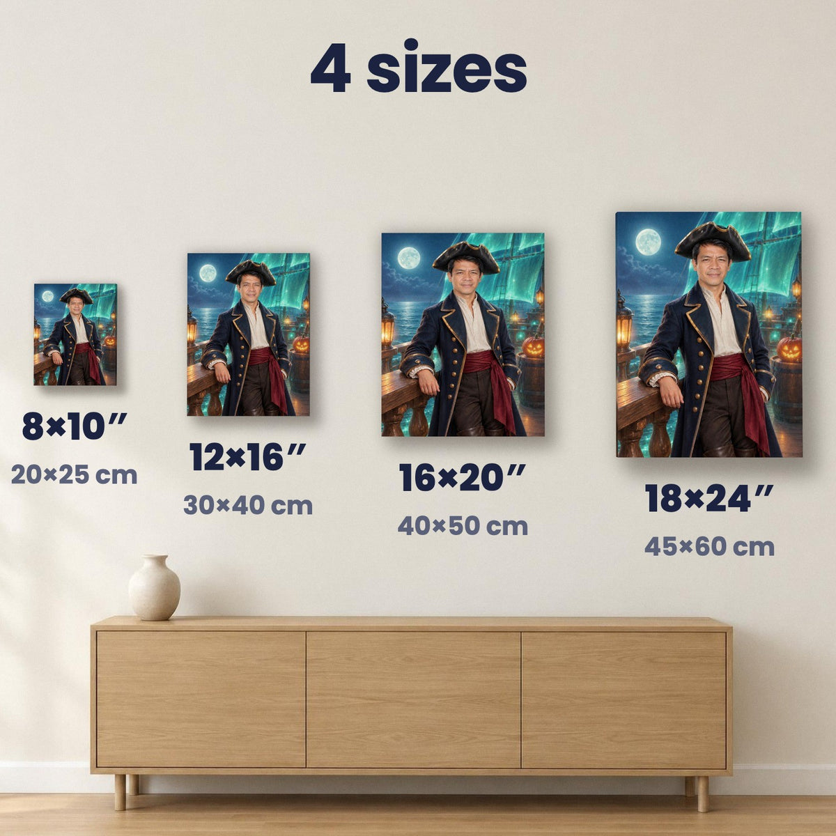 Ghost Ship Captain Custom Halloween Portrait – custom canvas portrait, image 5