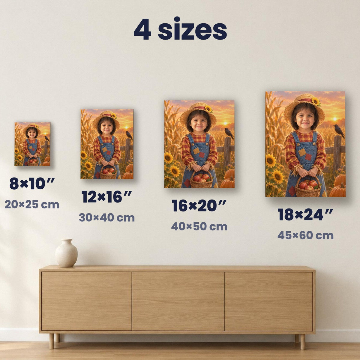 Little Scarecrow Custom Halloween Portrait – custom canvas portrait, image 5