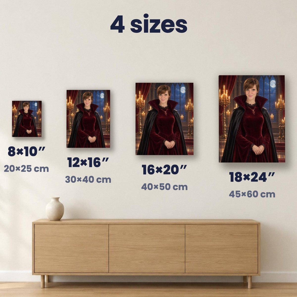 The Vampire Countess Custom Halloween Portrait – custom canvas portrait, image 5