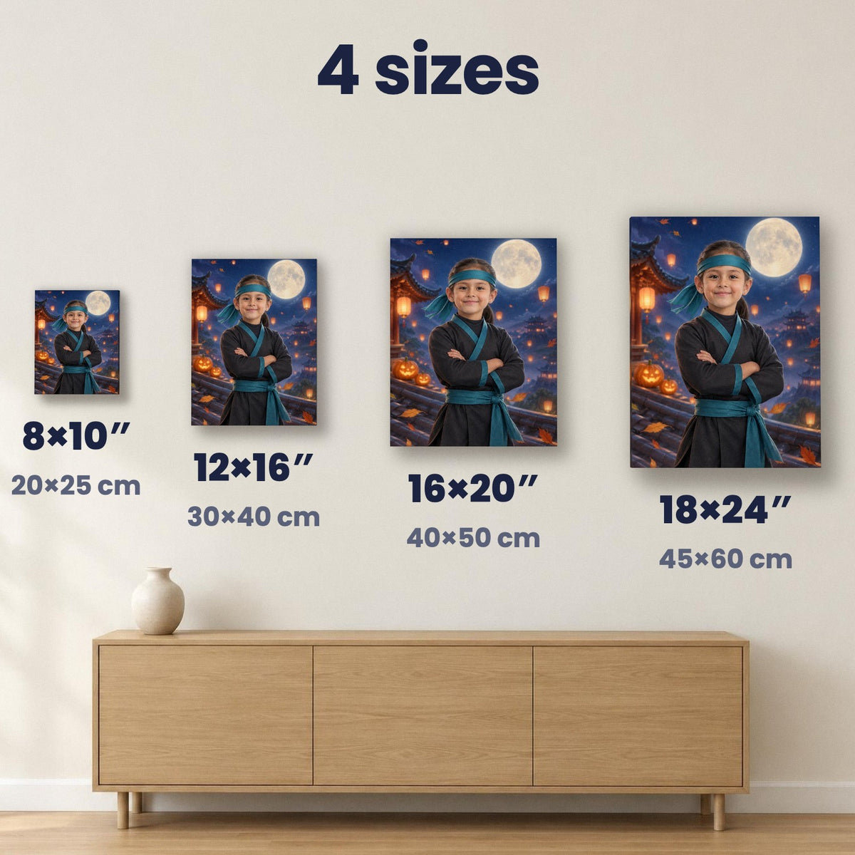 Little Halloween Ninja Custom Portrait – custom canvas portrait, image 5