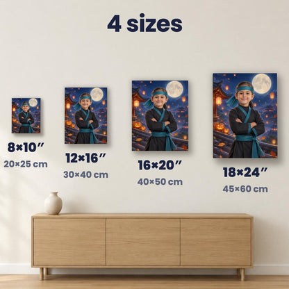 Little Halloween Ninja Custom Portrait – custom canvas portrait, image 5