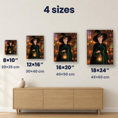 Enchanting Witch Custom Halloween Portrait – custom canvas portrait, image 5