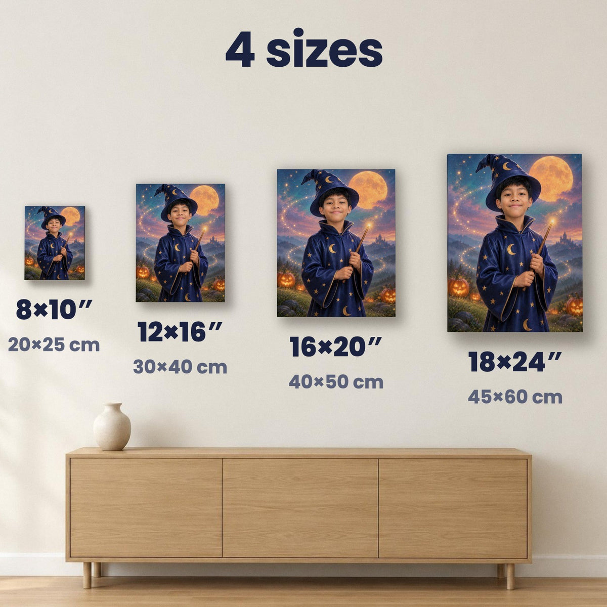Little Wizard Custom Halloween Portrait – custom canvas portrait, image 5