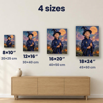 Little Wizard Custom Halloween Portrait – custom canvas portrait, image 5