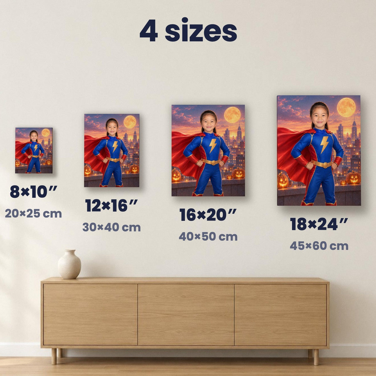 Little Superhero Custom Halloween Portrait – custom canvas portrait, image 5